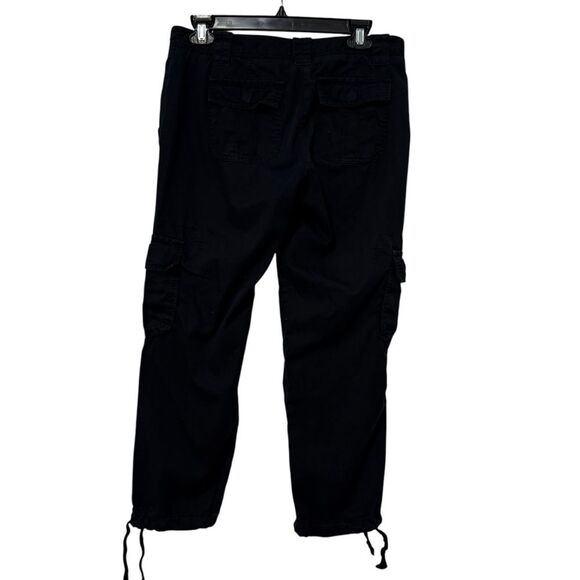 New York & Company 8 Pocket Mid Rise Ankle Cargo Pants Utility Black‎ Size 4 - Picture 7 of 10